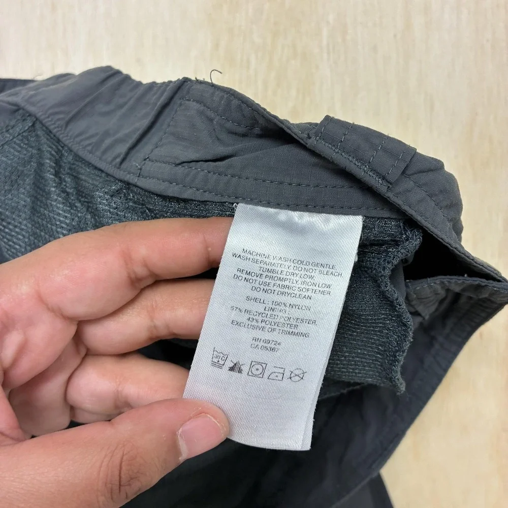 Columbia Cargo Shorts Mens 34 Gray Nylon Lined Quick Dry 10 Inseam Outdoor